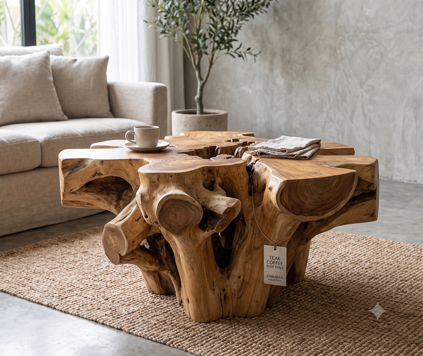 Wildwood Sculptural Solid Teak Root Coffee Table