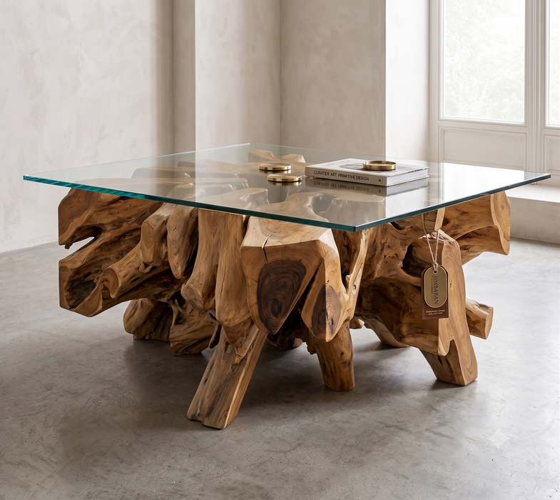 Wildwood Sculptural Solid Teak Root Coffee Table