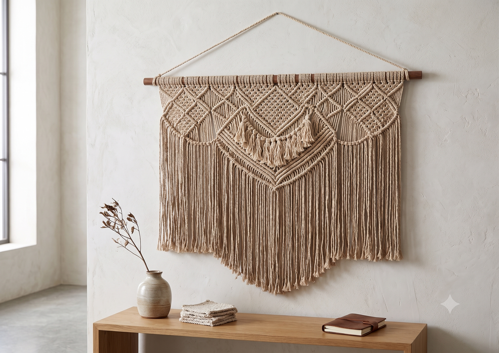 Bohemia Hand-Woven Macrame Fiber Wall Hanging