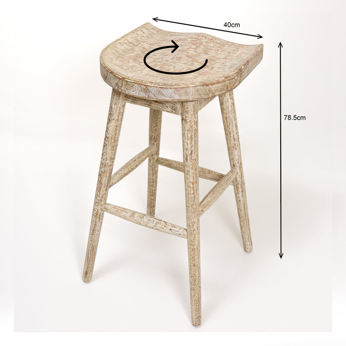 Bristol Whitewash Bar Stool