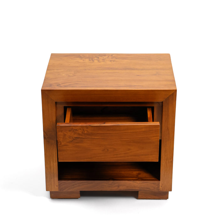 Zarek Solid Teak Bedside Table
