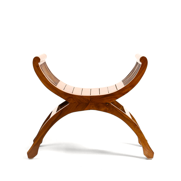 Zenith Teak Curved Stool