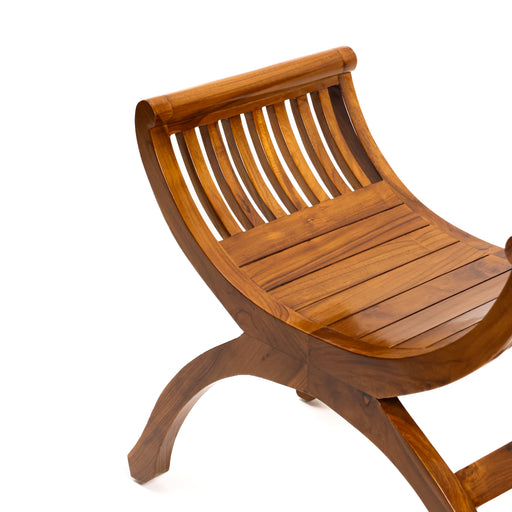 Zenith Teak Curved Stool