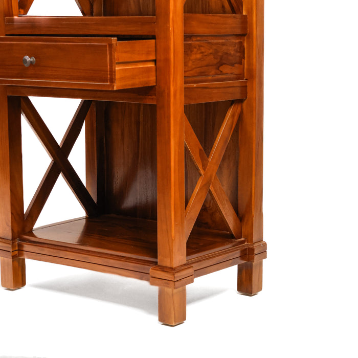Oxford Teak Wood Shelf with Drawer
