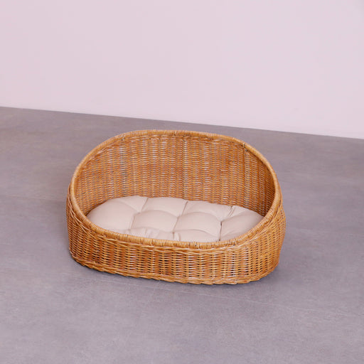 Introducing our Synthetic Rattan PetBed, a sanctuary of style and comfort for your furry friend. Crafted with care from high-quality synthetic rattan, this pet house blends seamlessly with your home decor while providing a cozy retreat for your beloved companion. Upgrade your pet's space with a touch of sophistication and undeniable comfort. Dimensions -30cm x 52cm x 35cm