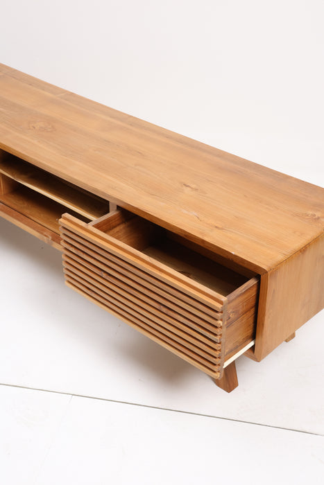 Lia Solid Wood Slatted TV Unit-01