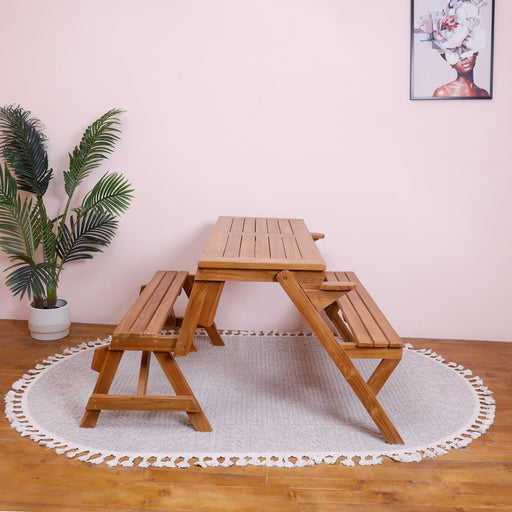 Teak Outdoor bench can be used both as a bench or a table with seating and looks great in the lounge or garden area.
Dimensions : Available in two sizes 120 x 120 x 75cm , 130 x 120 x 75cm
This magic bench is made for durability and crafted so well that it fits anywhere in your area. You will be surprised to see the table-Bench, it will serve you as a bench when you need it closed. At the same time, it will serve you as a table when you open it.
Enjoy the taste of good furniture with our brilliant designs.
It becomes a table when opened and bench when closed.
