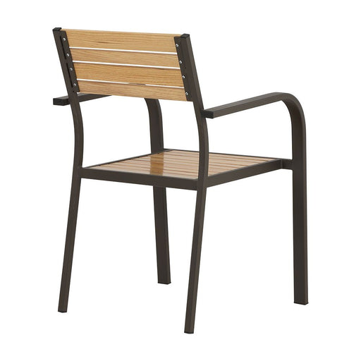 Enhance your outdoor spaces with our stylish and durable outdoor metal chair! Built to withstand the elements. This steel chair with A class UV-proof &amp; water-proof finish ash wood strips is ideal for patios, balconies, and gardens, this chair seamlessly blends with any outdoor decor. Lightweight yet sturdy, it’s easy to move and built to last through every season. Upgrade your outdoor seating today with a chair that’s as functional as it is fashionable