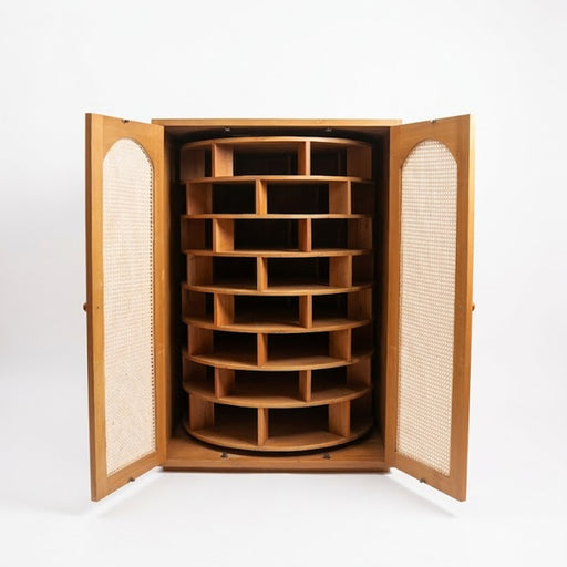 Odette Rotating Rattan Shoe Gallery