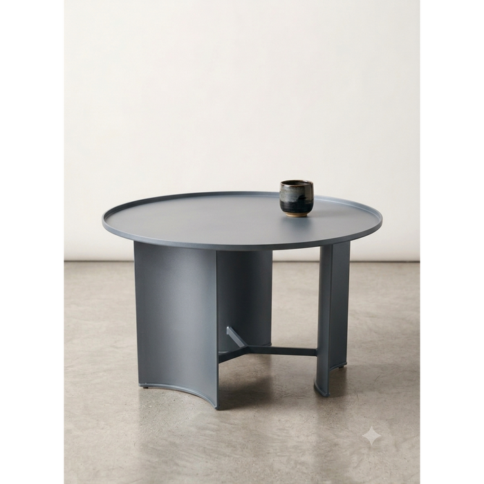 Orbit Minimalist Round Metal Coffee Table