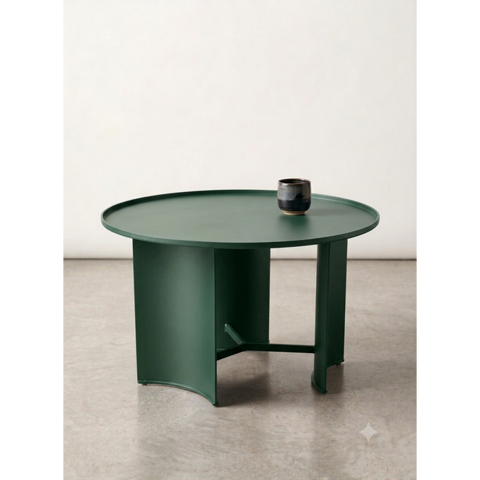 Orbit Minimalist Round Metal Coffee Table