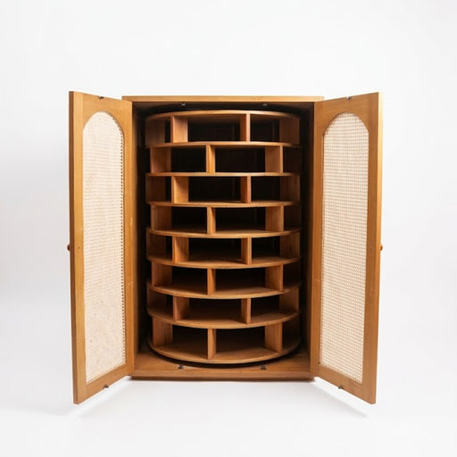 Odette Rotating Rattan Shoe Gallery