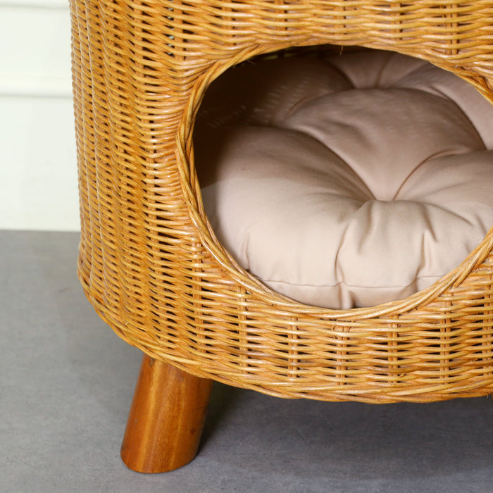 Pawhut Grumpy Cat Bed Urban Oak - Rustic, Reclaimed, Urban