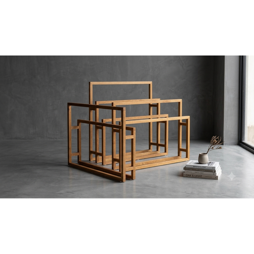 Ubud Solid Teak Multi-Tier Towel Rack