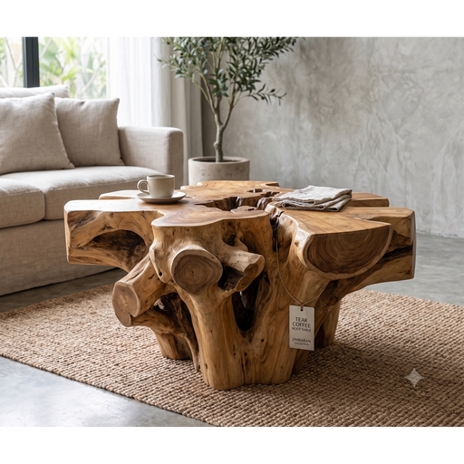 Wildwood Sculptural Solid Teak Root Coffee Table