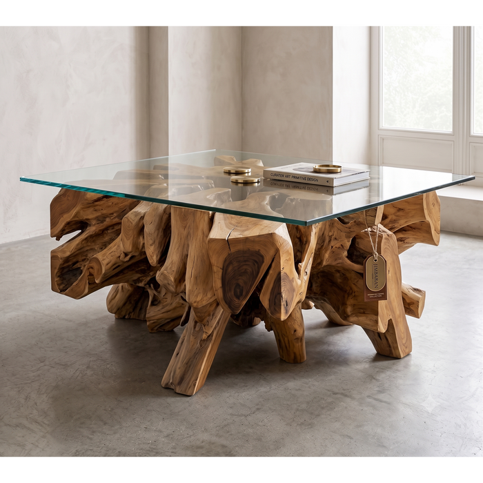 Wildwood Sculptural Solid Teak Root Coffee Table