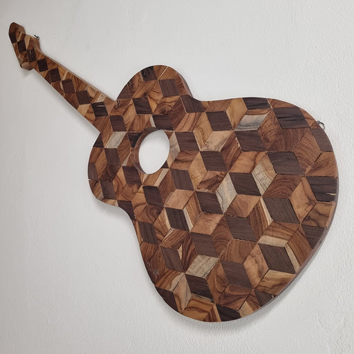 
Wooden wall mounted 3d guitars are one way to get in touch with your musical side and provide good decorations for those who love music and need something new to hang up on their walls.
overall dimensions:

L110×W40