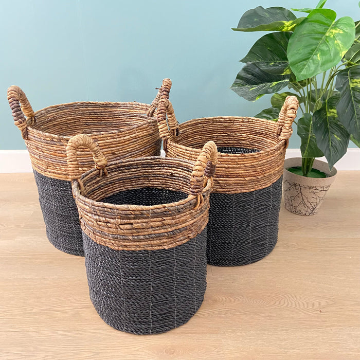 Braided Philip Basket Set Urban Oak - Rustic, Reclaimed, Urban