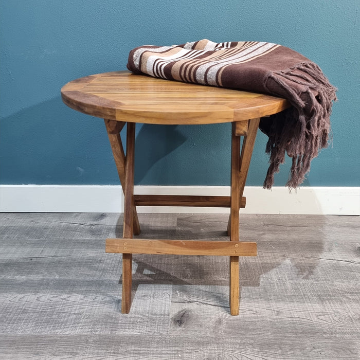 Folding Round Picnic Table Urban Oak - Rustic, Reclaimed, Urban