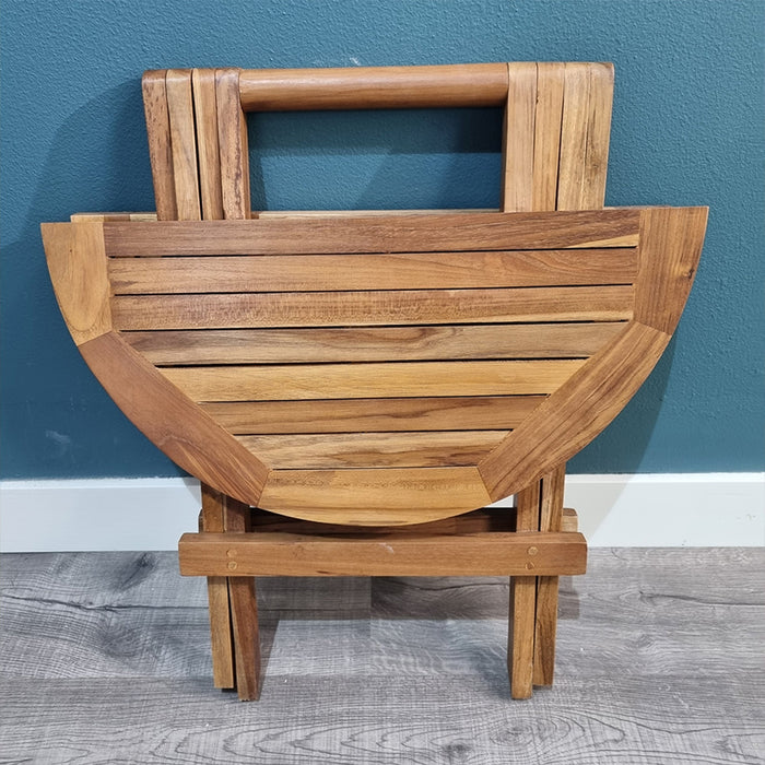 Folding Round Picnic Table Urban Oak - Rustic, Reclaimed, Urban