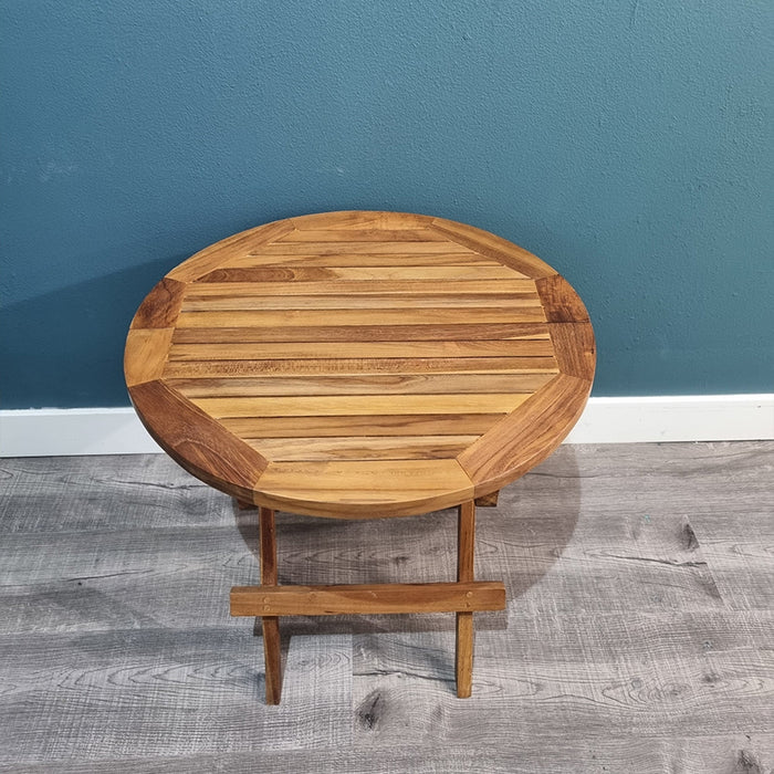 Folding Round Picnic Table Urban Oak - Rustic, Reclaimed, Urban