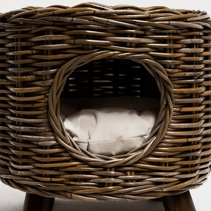 Pawhut Grumpy Cat Bed Urban Oak - Rustic, Reclaimed, Urban