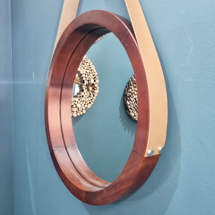 Rhea Wall Hanging Mirror Urban Oak - Rustic, Reclaimed, Urban