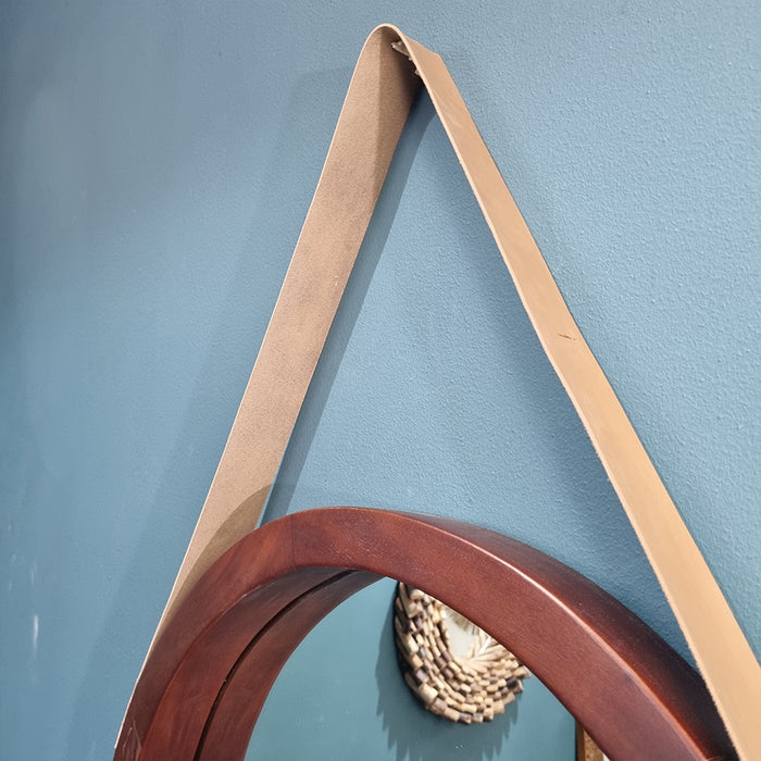 Rhea Wall Hanging Mirror Urban Oak - Rustic, Reclaimed, Urban