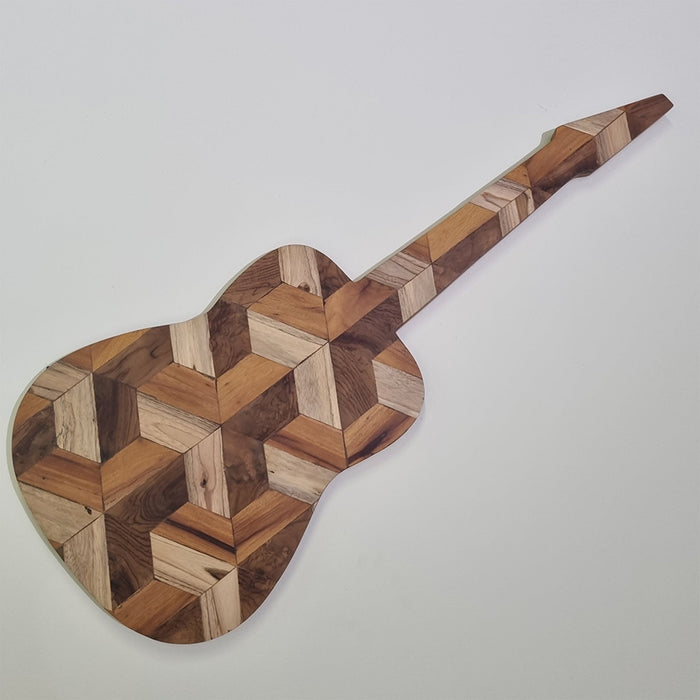 Artisans Wall Mounted 3D Guitar Urban Oak - Rustic, Reclaimed, Urban